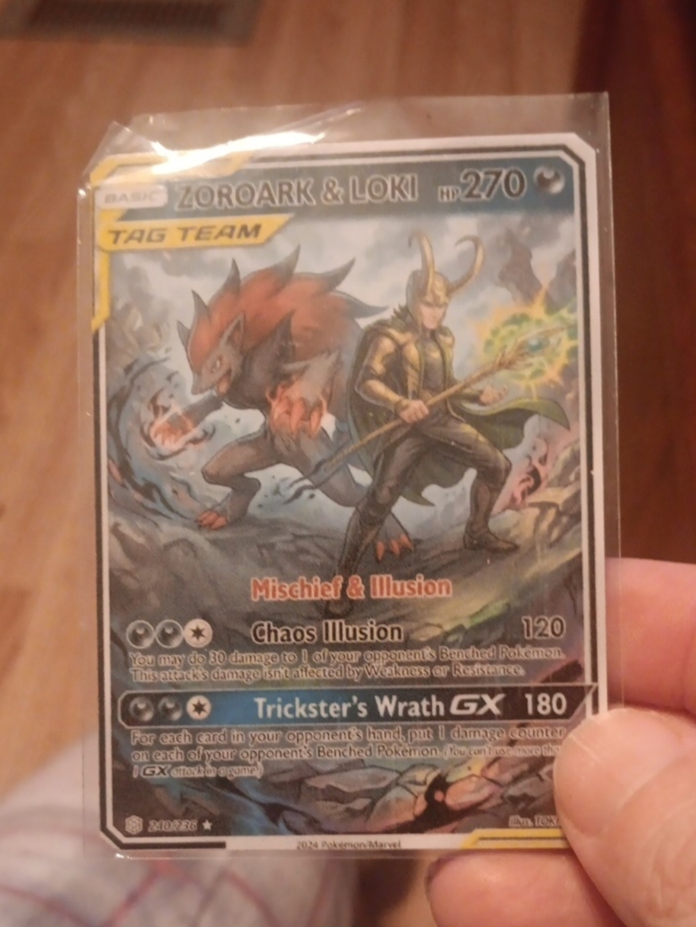 Zoroark & Loki Tag Team Card - Black and Gold Artwork